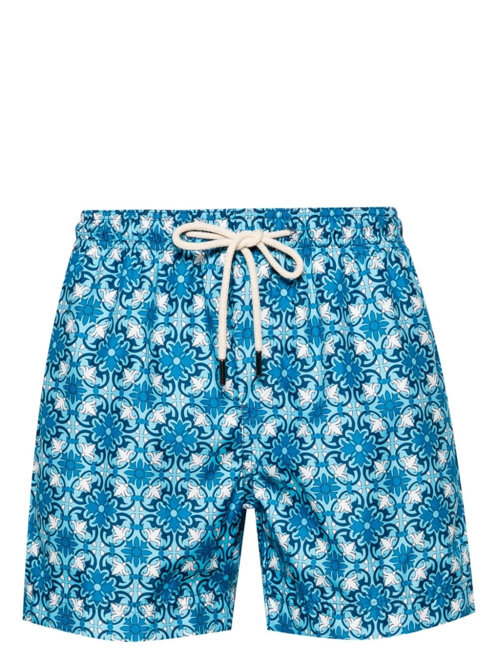 Shop Peninsula Swimwear Gargano Graphic-print Swim Shorts In Blue
