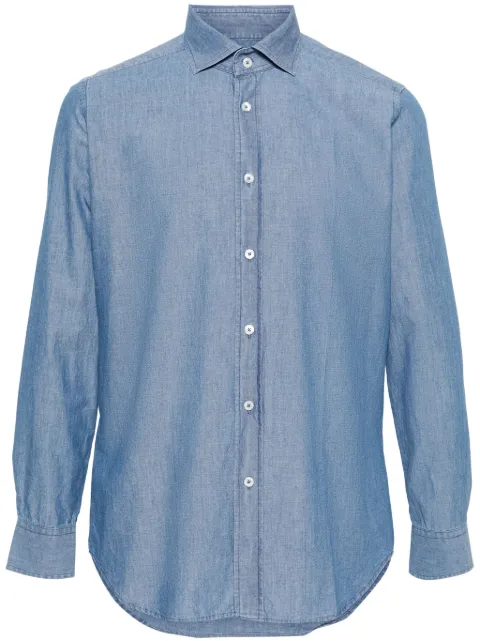Dell'oglio spread-collar cotton shirt