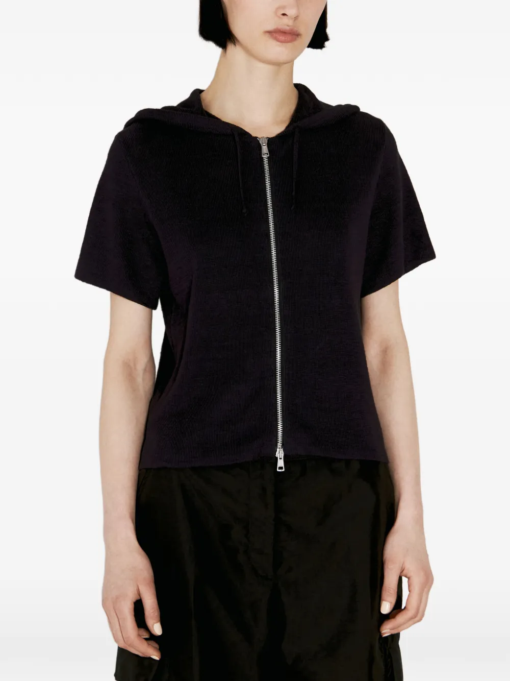 OUR LEGACY Kurzärmeliger Hoodie - Schwarz