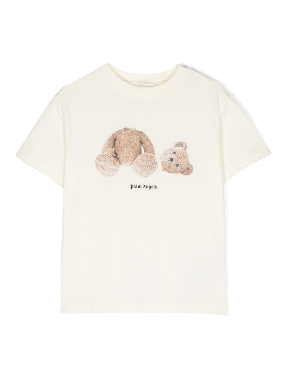 Shop Palm Angels Broken Bear Cotton T-shirt In 中性色