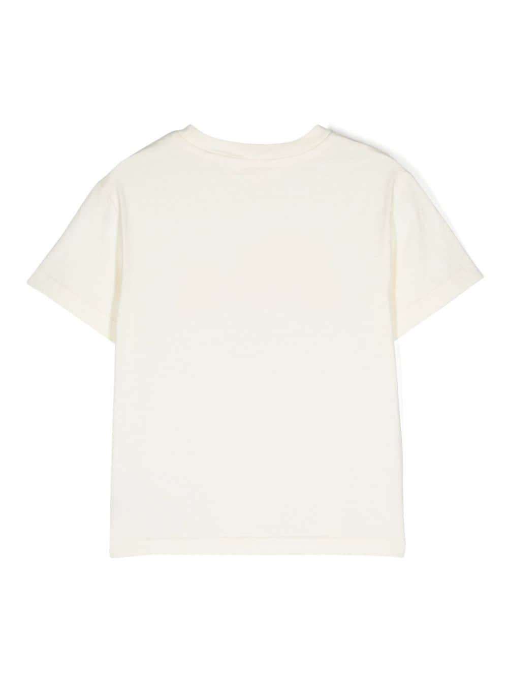 Shop Palm Angels Broken Bear Cotton T-shirt In 中性色