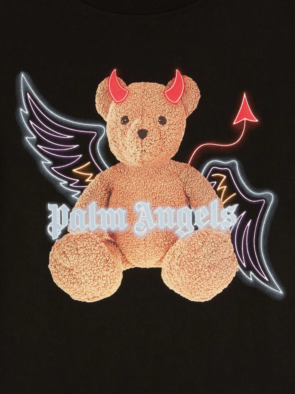 Palm Angels Kids Katoenen T-shirt Zwart