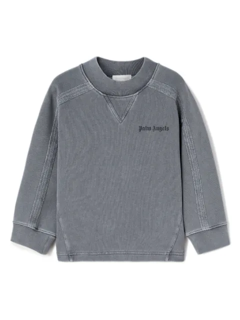 Palm Angels Kids logo-print cotton sweatshirt