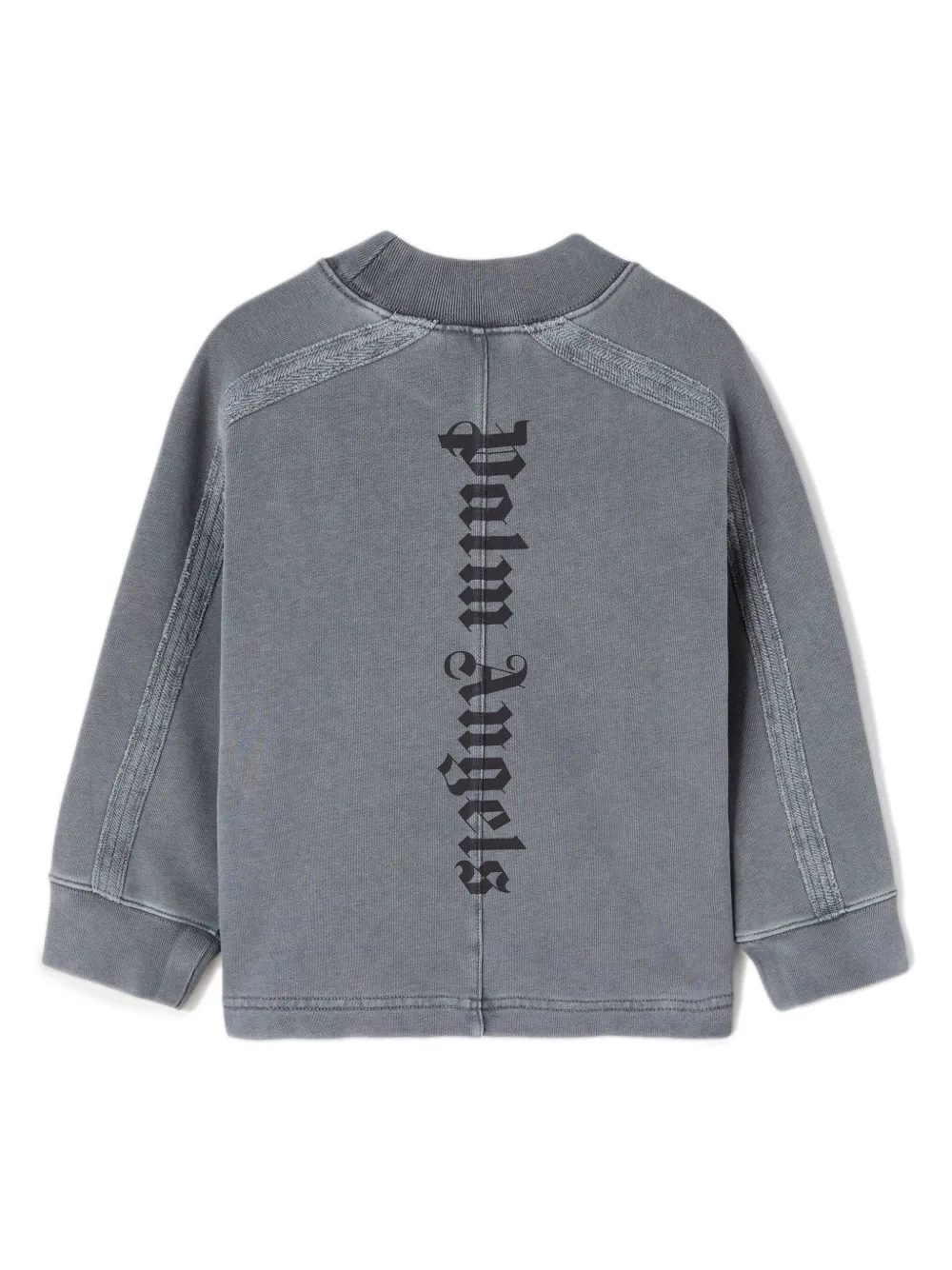 Palm Angels Kids Katoenen sweater met logoprint - Grijs