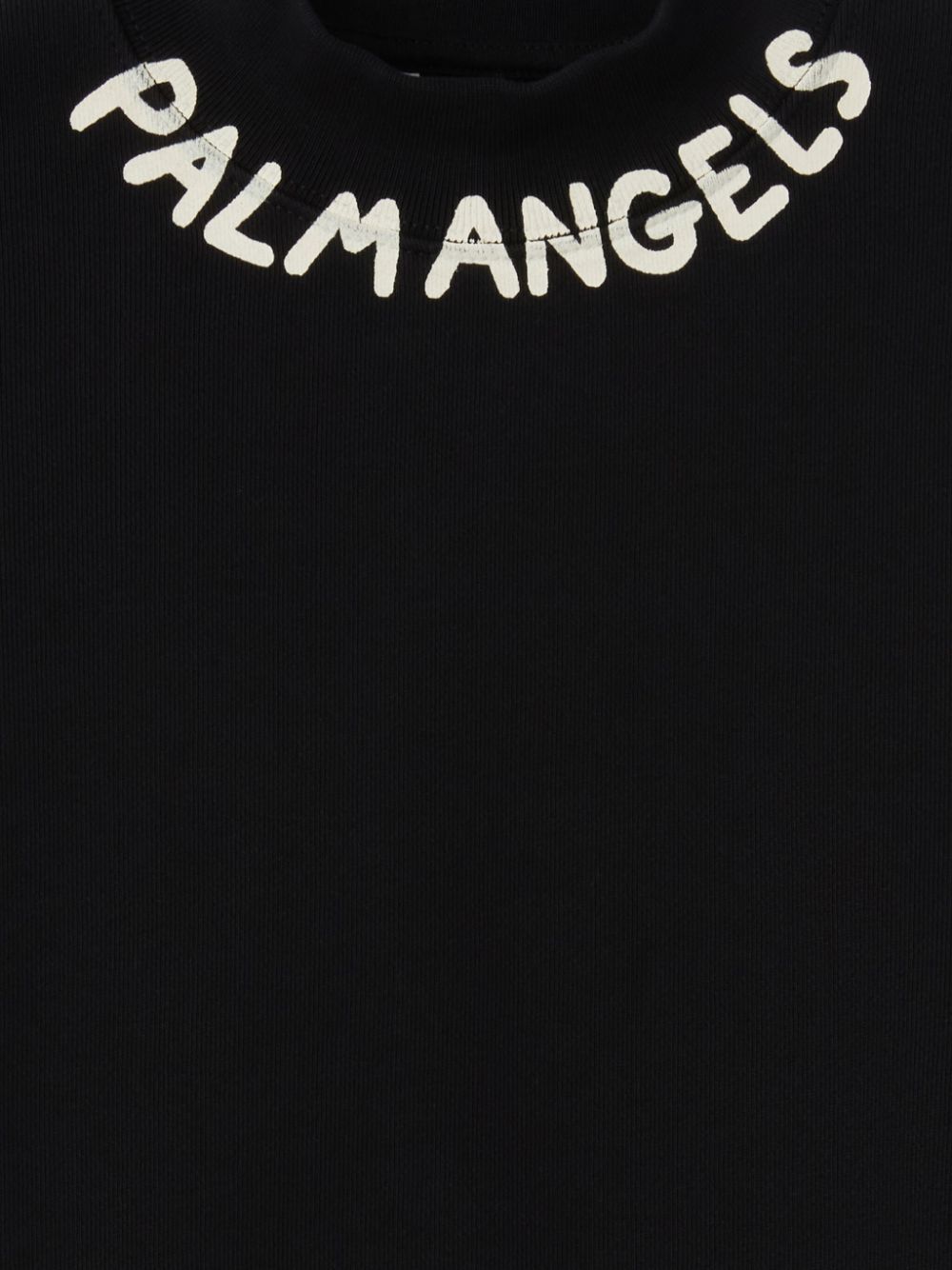 Shop Palm Angels Logo-print Cotton Sweatshirt In Black