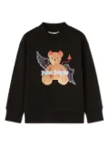 Palm Angels Kids Bear Devil cotton sweatshirt - Black
