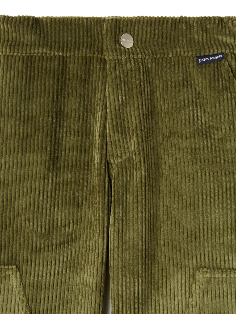 Palm Angels Kids Ribfluwelen broek Groen
