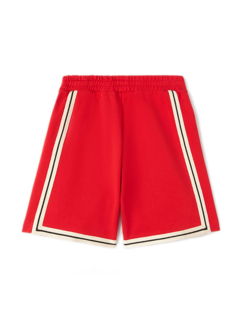 Palm Angels Kids Gestreepte trainingsshorts - Rood