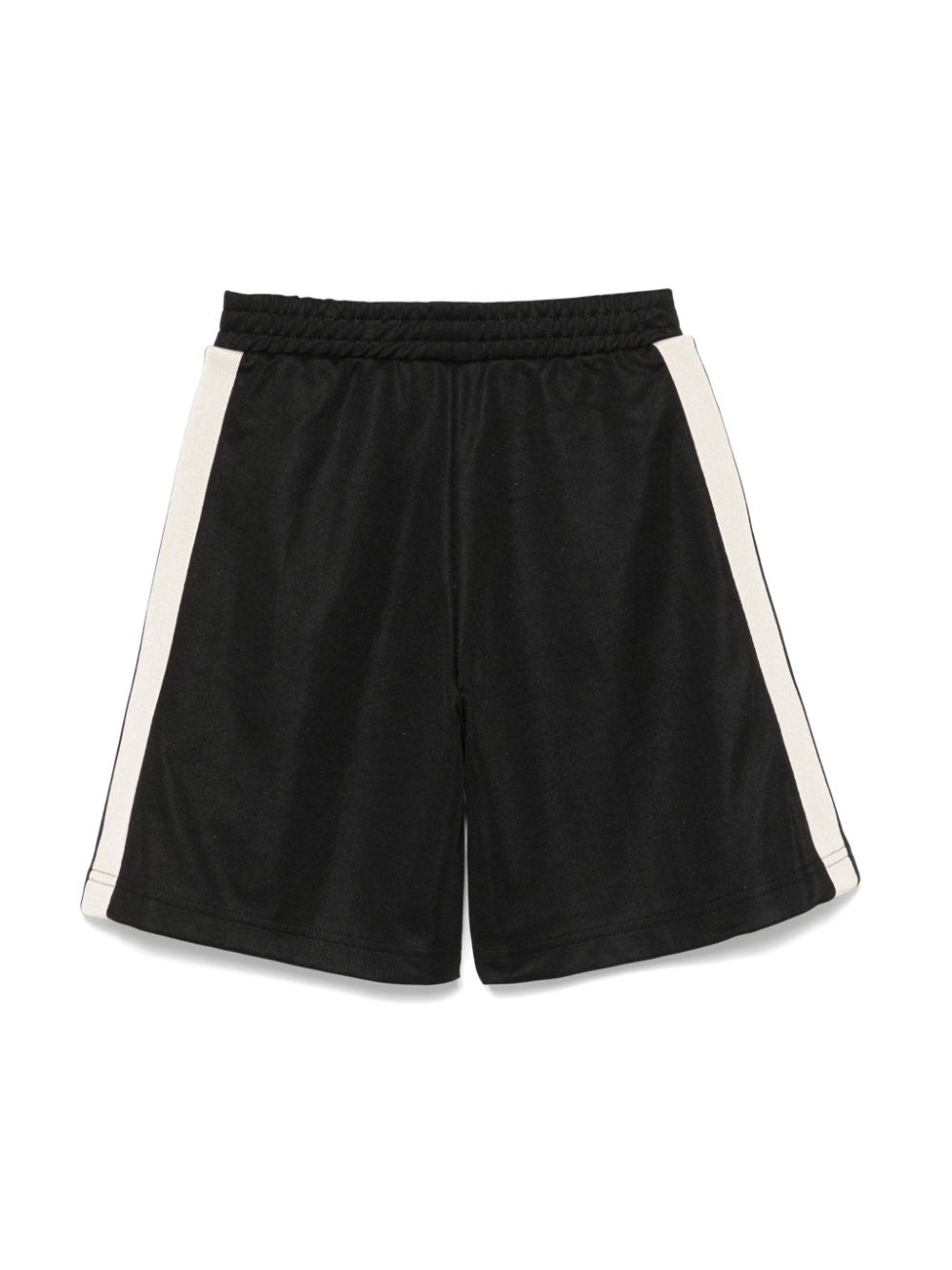 Palm Angels Kids knitted-stripe track shorts - Black