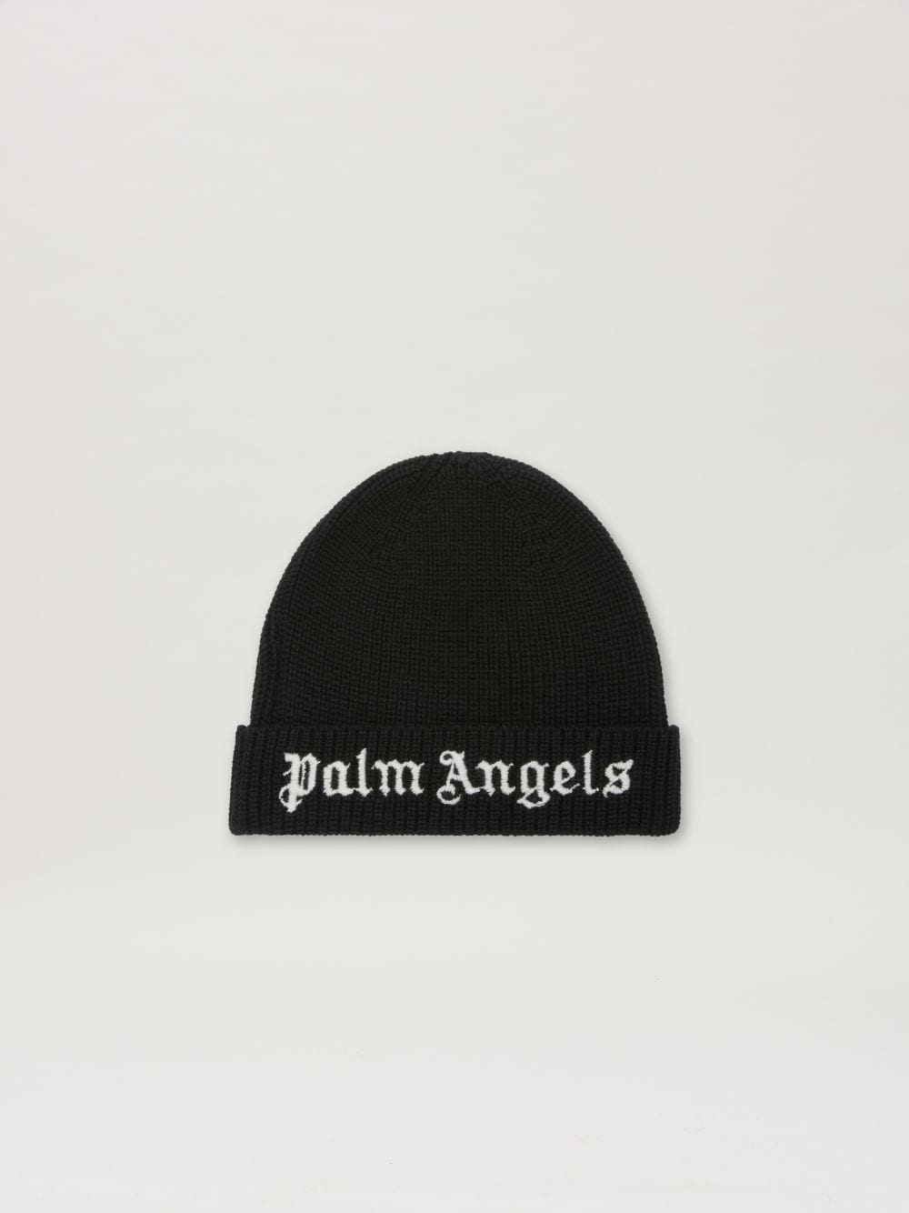 Palm Angels Logo Beanie In Negro