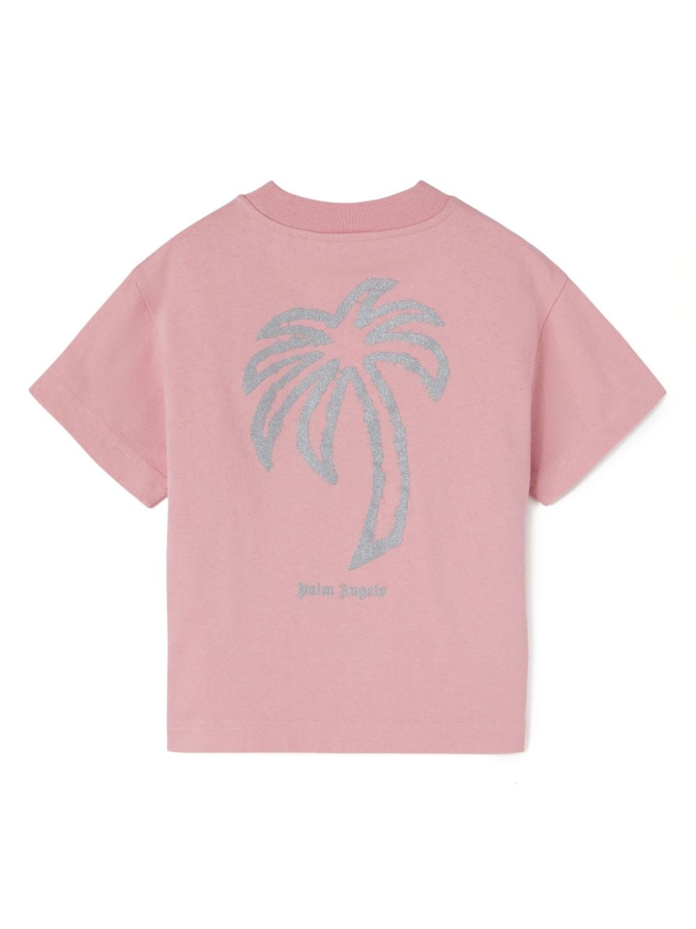 Shop Palm Angels Palm Galaxy Cotton T-shirt In Rosa