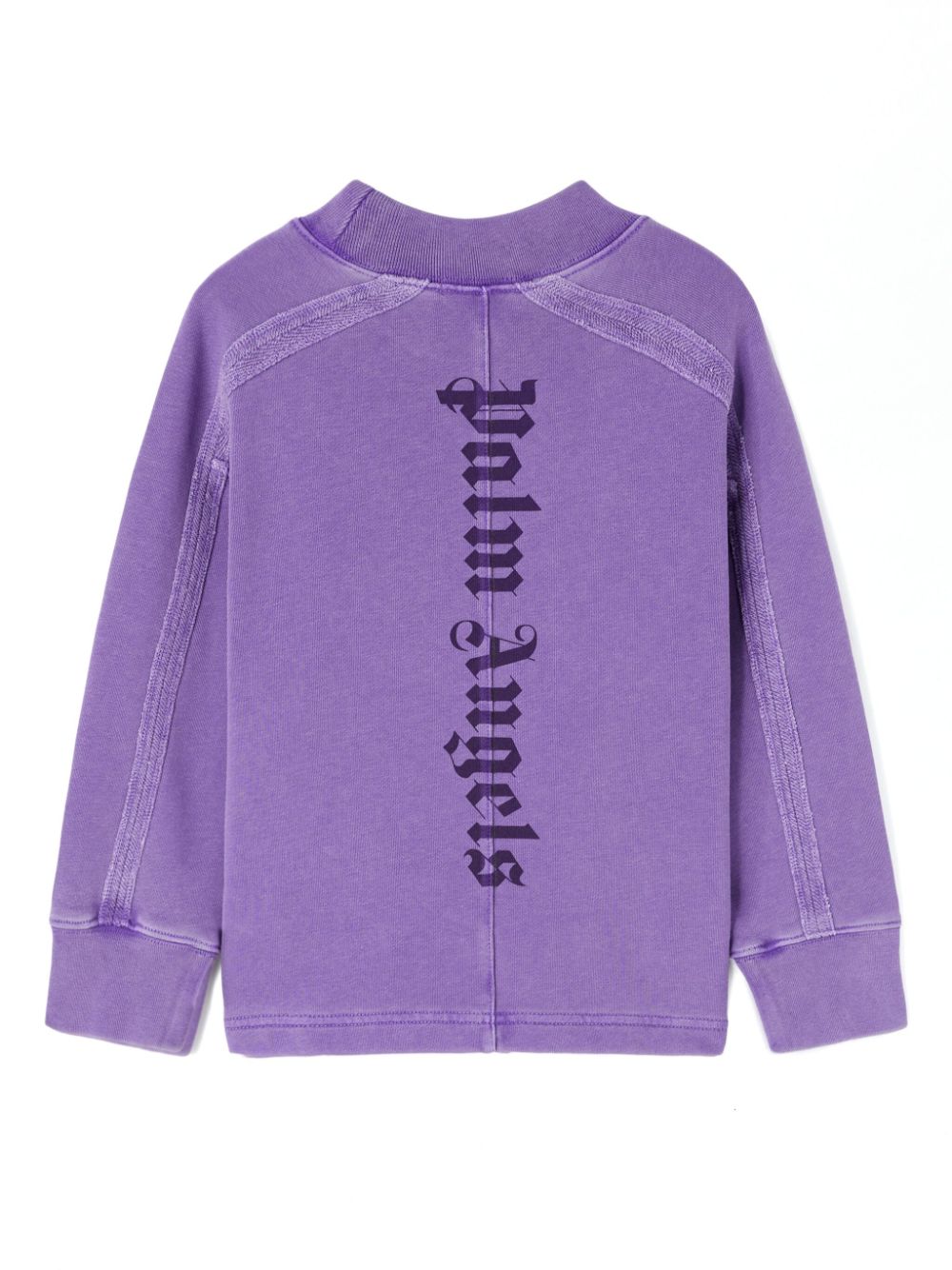 Palm Angels Kids Katoenen sweater met logoprint - Paars