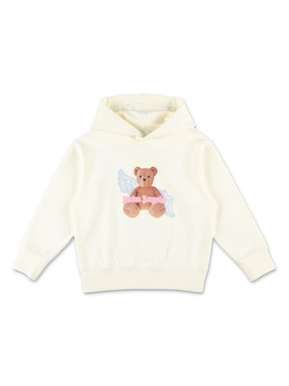 Shop Palm Angels Motif-printed Hoodie In Neutrals