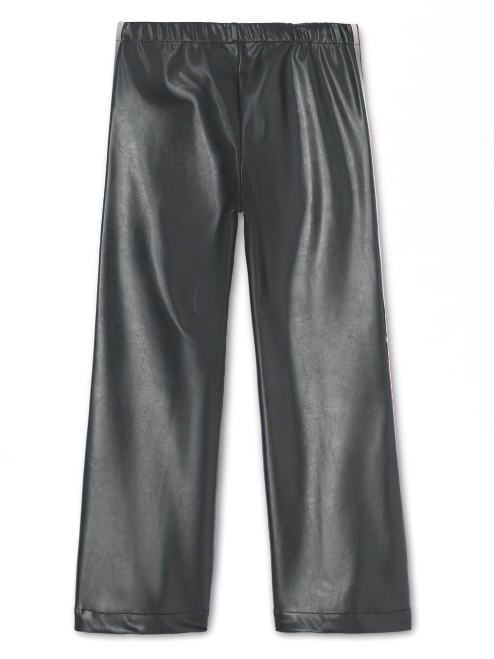 Palm Angels Kids faux-leather track pants - Black