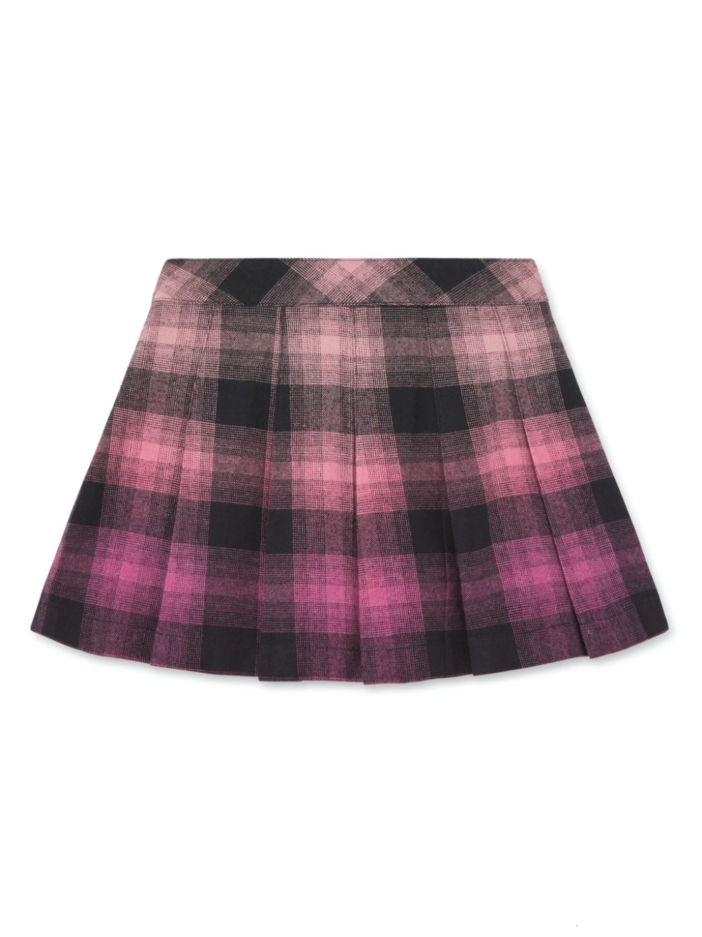 Palm Angels Kids gradient-effect pleated flannel skirt - Pink