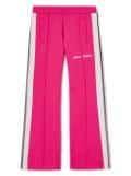 Palm Angels Kids logo-print flared track pants - Pink