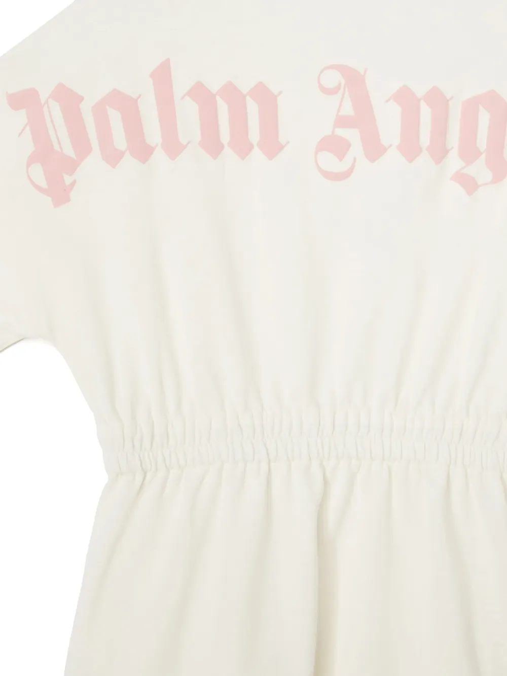 Palm Angels Kids Jurk met logoprint Beige