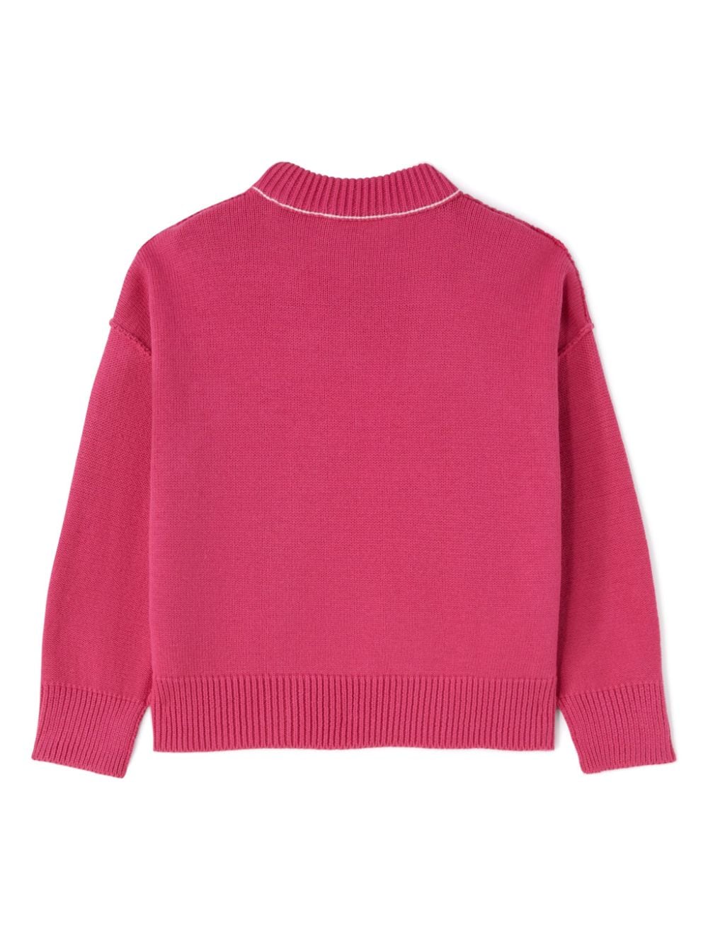 Shop Palm Angels Curved Logo Long-sleeve Jumper In Pink