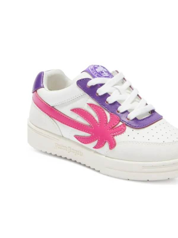Palm Angels Kids Palm Beach University レザースニーカー | ホワイト