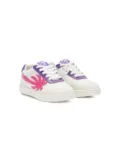 Palm Angels Kids Palm Beach University leather sneakers - White