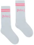 Palm Angels Kids lurex-embellished socks - Silver