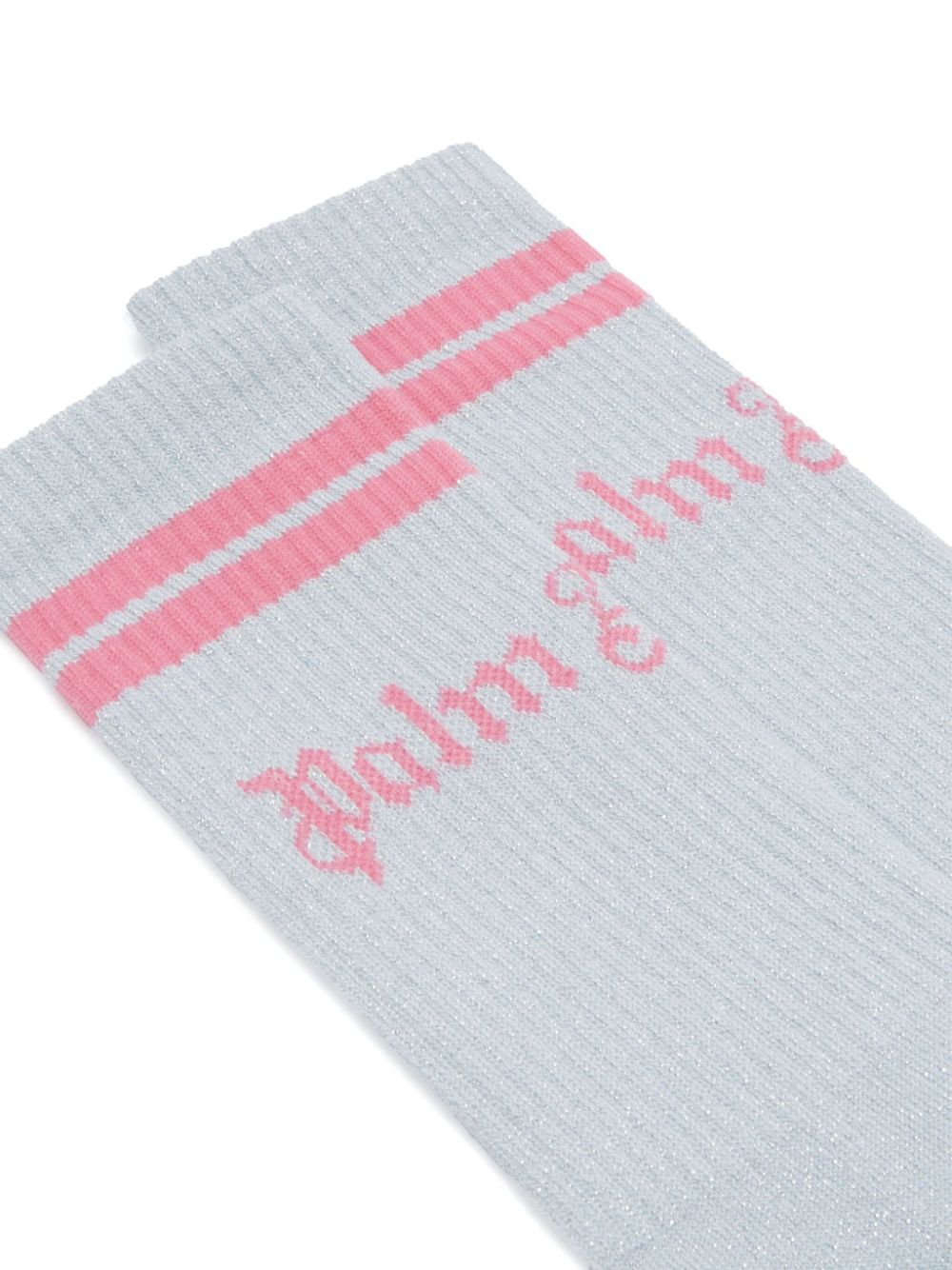 Palm Angels Kids lurex-embellished socks - Silver