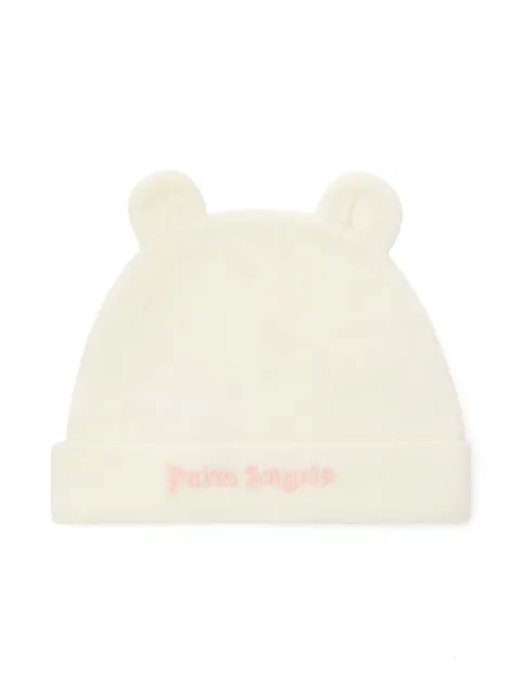 Palm Angels Kids logo-embroidered teddy beanie