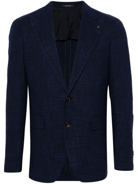 Tagliatore textured finish single-breasted blazer Men