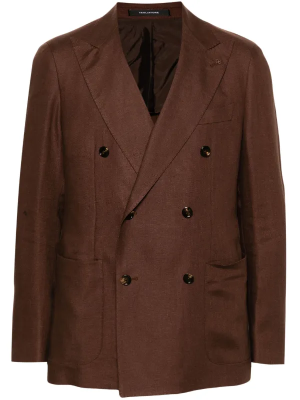 スーツ TAGLIATORE PARIS - Linen double-breasted blazer Tagliatore Paris double-breasted linen blazer | The Fashion