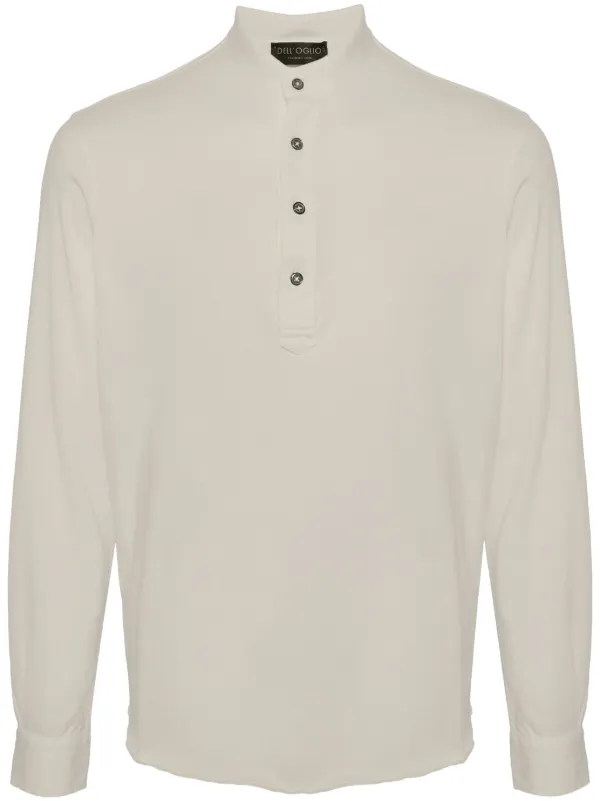 Dell'oglio long-sleeve Cotton Henley Shirt Neutrals FARFETCH PH