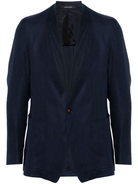 Tagliatore single-breasted linen blazer Men