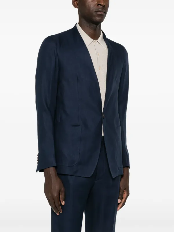 ボトムスその他 Tagliatore Single Breasted Blazer In Blue Viscose Melange blue blazer TAGLIATORE - Rione Fontana