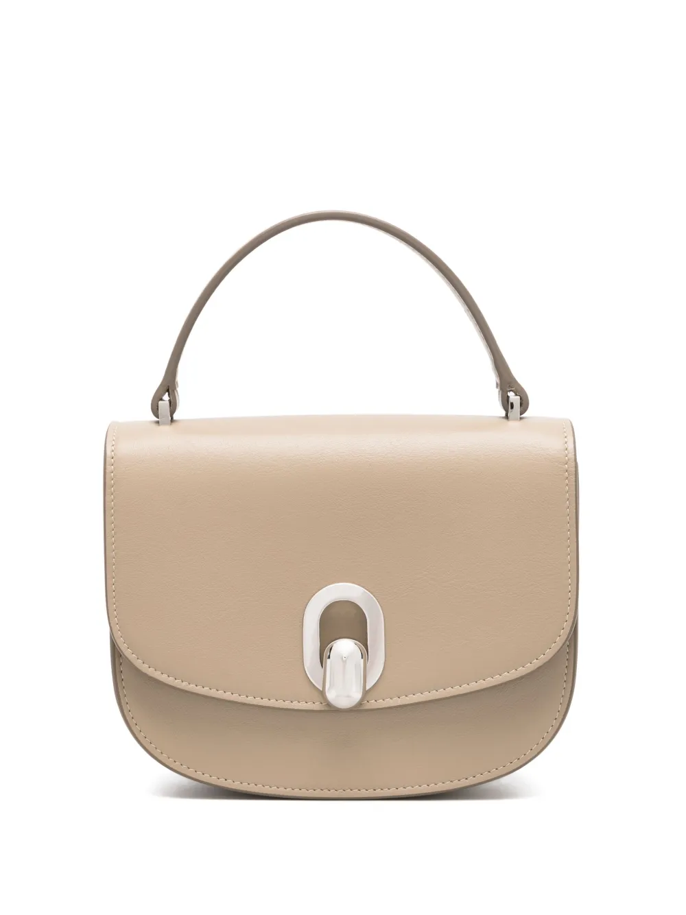 Savette mini Tondo leather tote bag - Neutrals