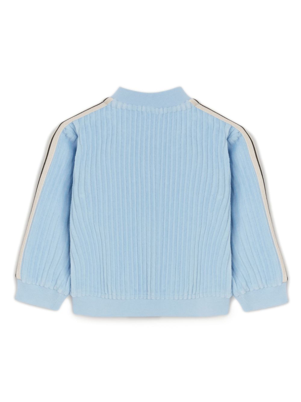 Palm Angels Kids logo-print corduroy track jacket - Blue