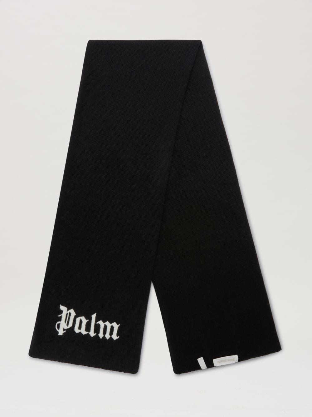 Palm Angels Logo Cotton Scarf In Black