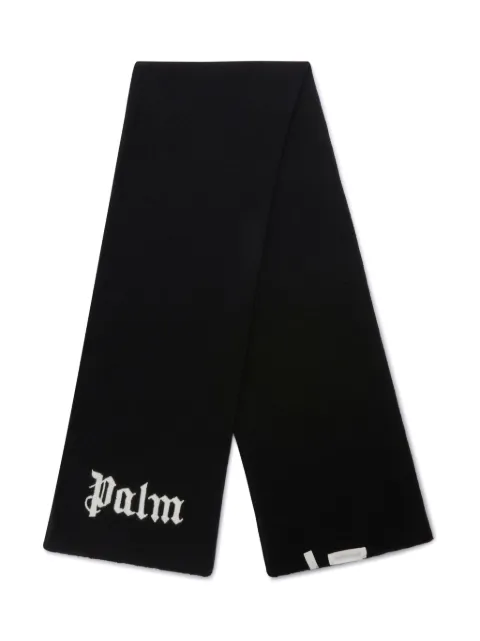 Palm Angels Kids Cachecol de tricô com logo bordado