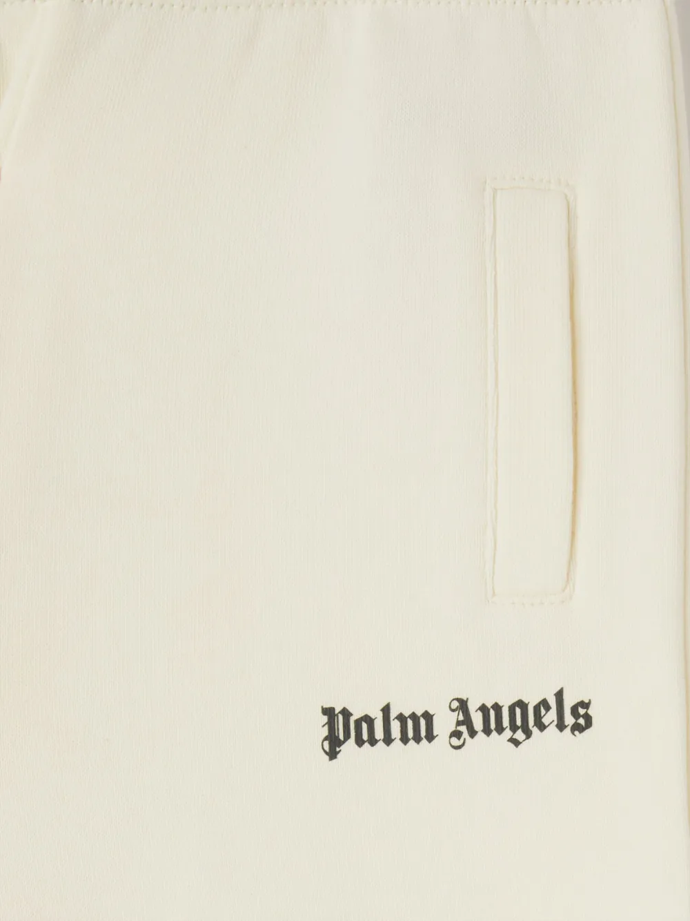 Palm Angels Kids Katoenen trainingsbroek met logoprint Beige