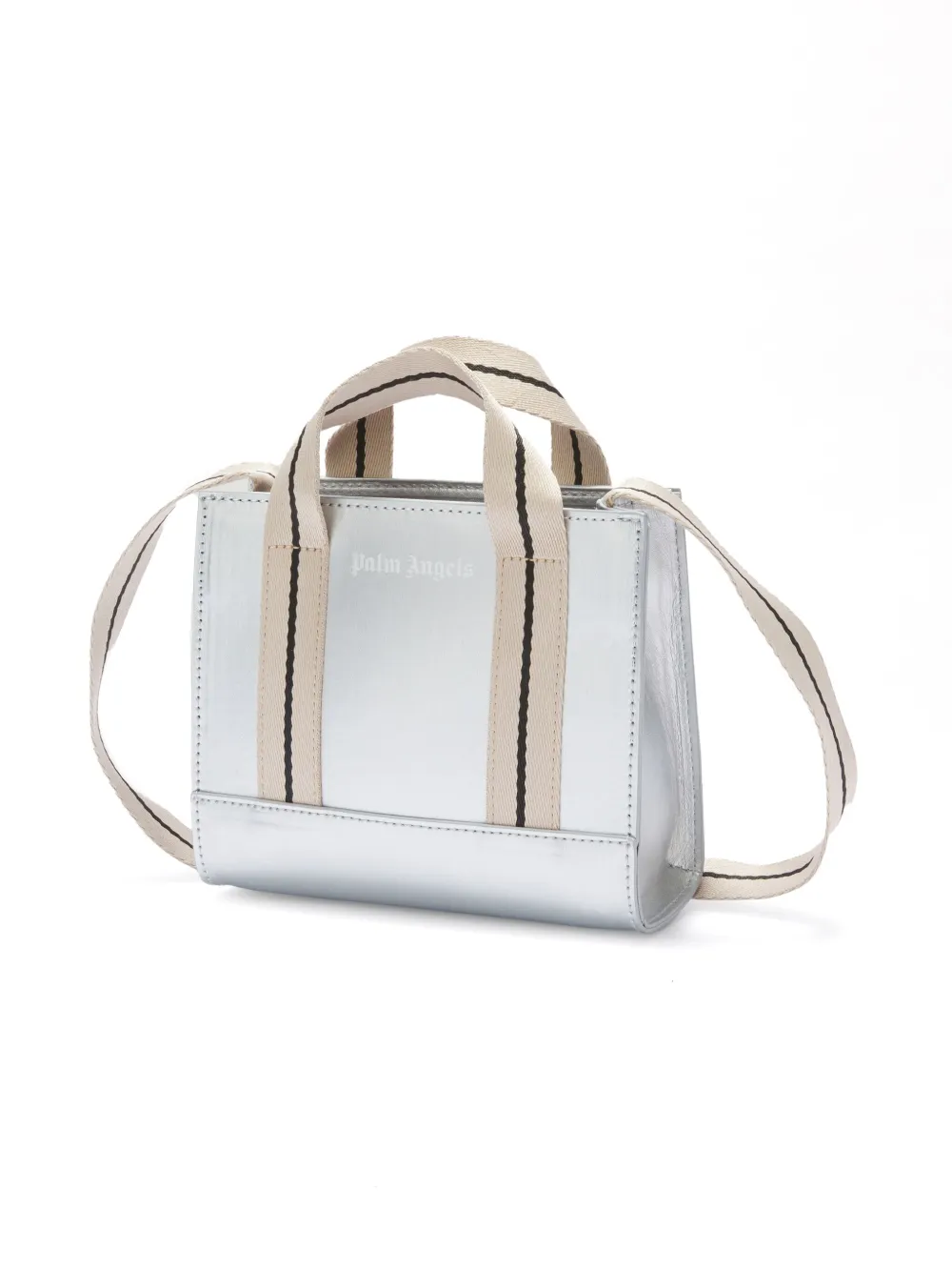 Palm Angels Kids Shopper met metallic-effect Zilver