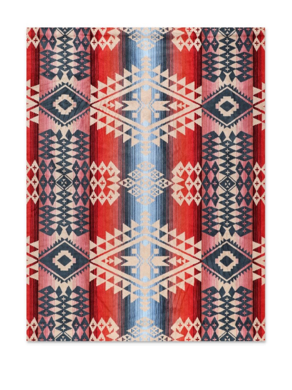 Pendleton oversize geometric-print spa towel - Blauw