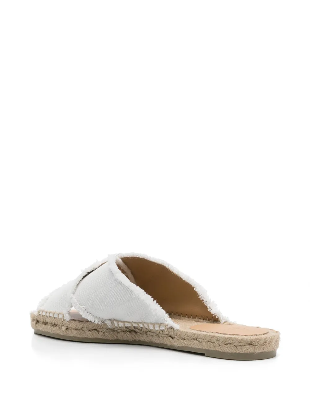 Shop Castaã±er Palmera Canvas Espadrilles In 白色