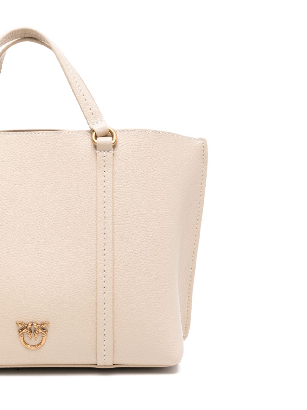 Shop Pinko Carrie Tote Bag In Neutrals