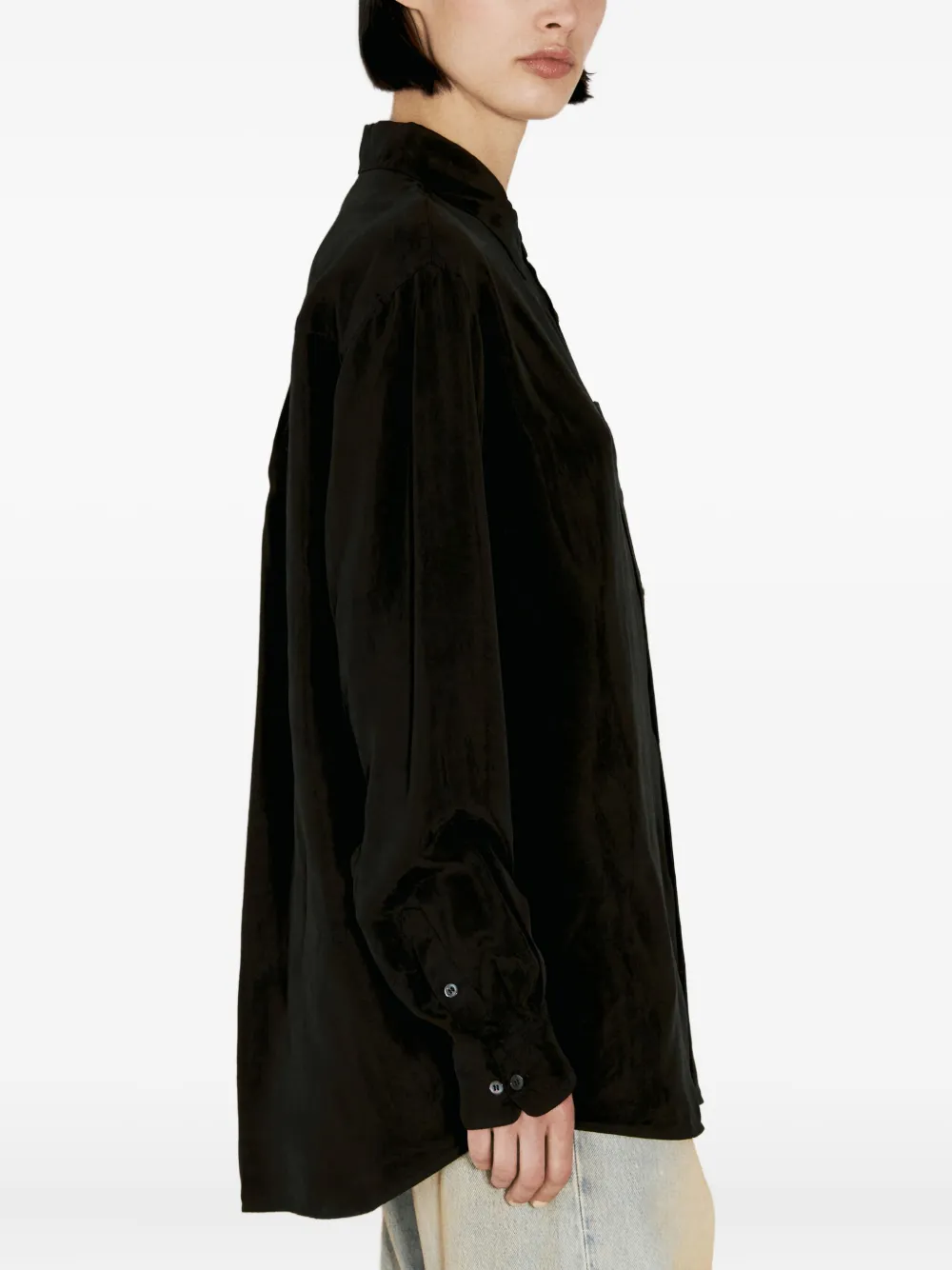 EYTYS Ottis blouse met logopatch Zwart