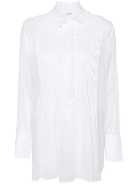 Ermanno Scervino floral-embroidered pleated blouse