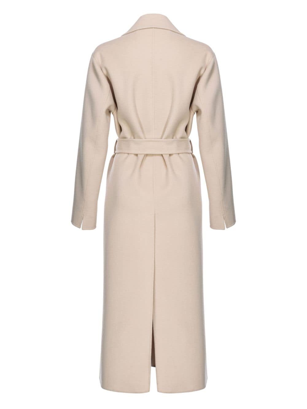 Shop Pinko Single-breasted Wool Coat In Neutrals