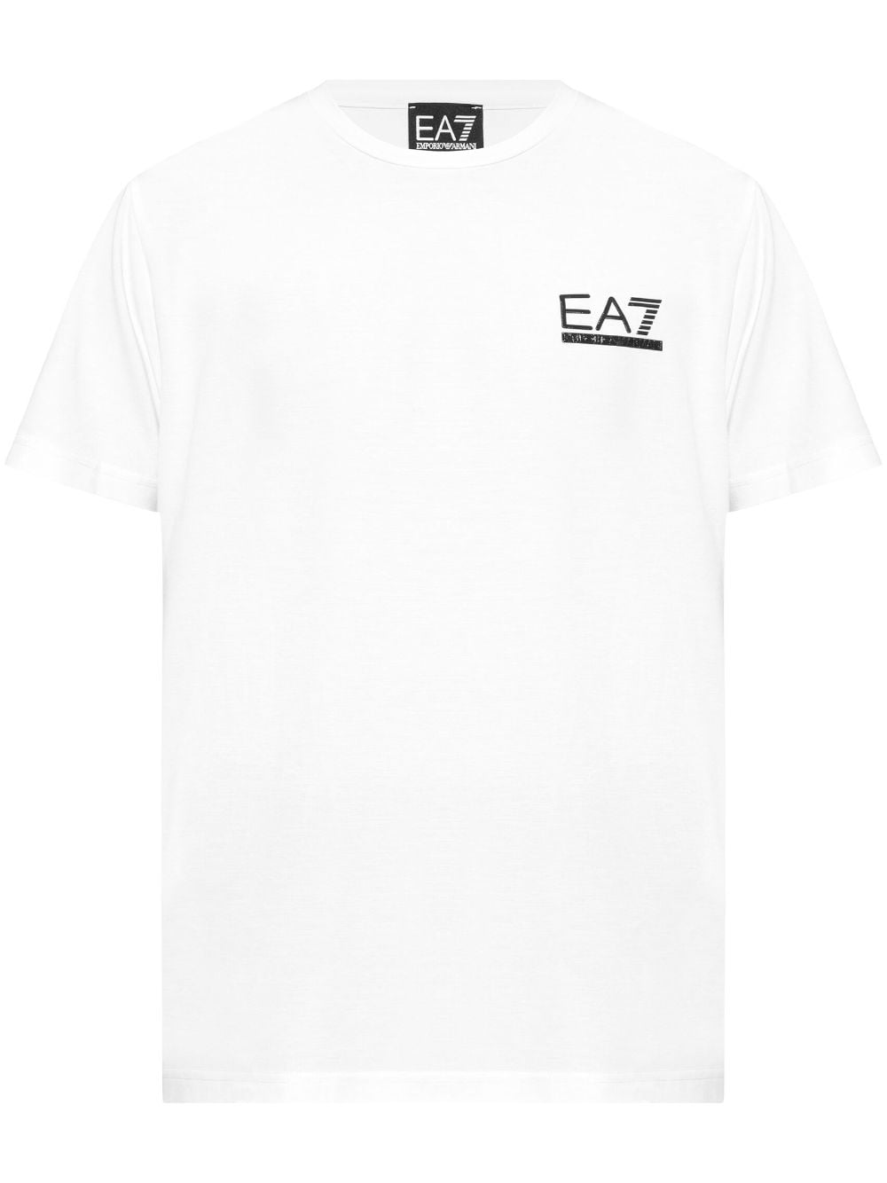 Ea7 Logo-appliqué T-shirt In White