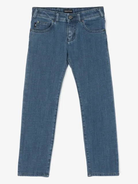 Emporio Armani Kids low-rise straight-leg jeans