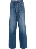 Mastermind Japan skull-print straight-leg jeans - Blue