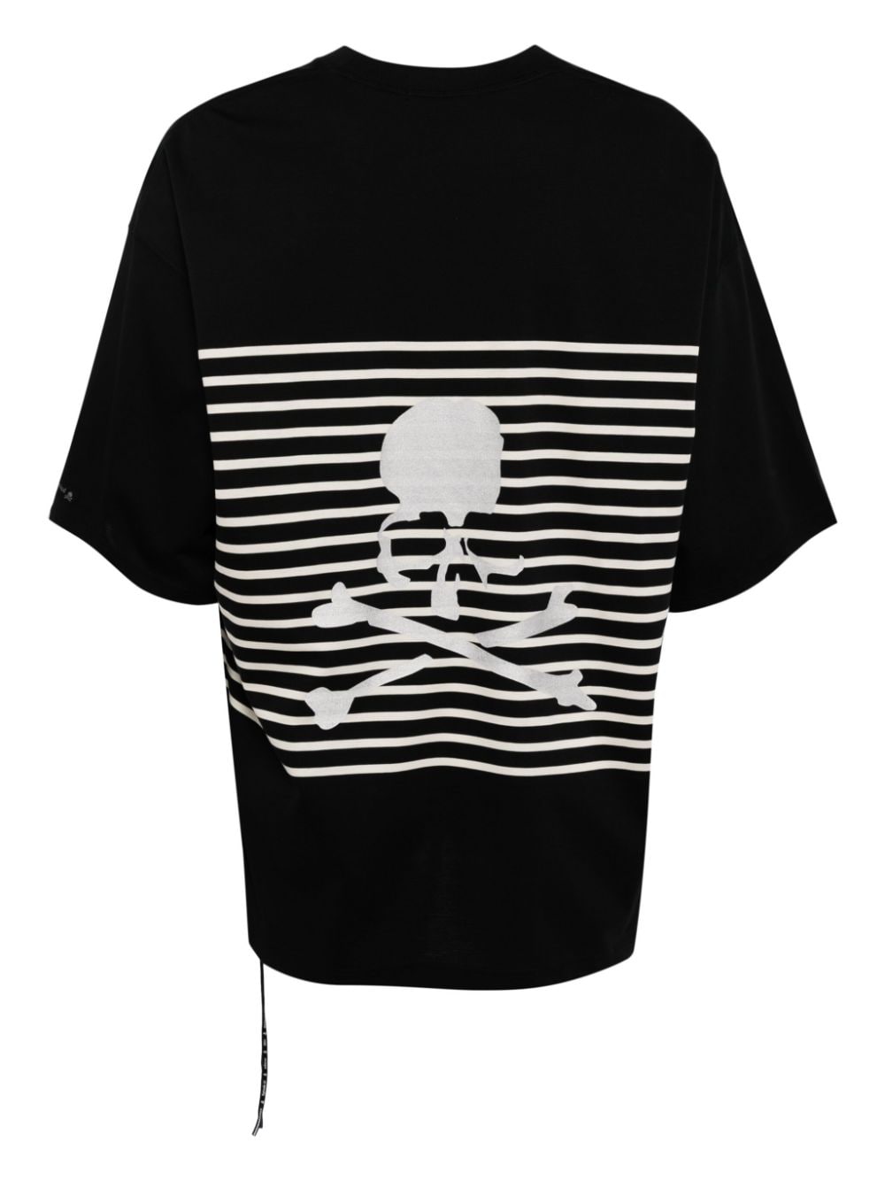 Mastermind Japan Gestreept katoenen T-shirt - Zwart