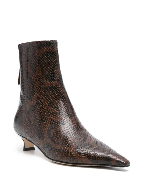 Aeyde 40mm snake-print Boots Brown FARFETCH JO