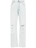 The Row Burted distressed straight jeans - Blue